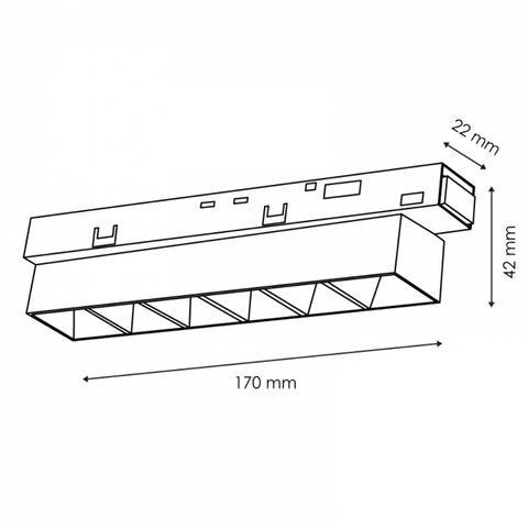 Proiector Liniar Lumiere Chip Osram 6W Pentru Sina Magnetica 48V, Seria 20mm