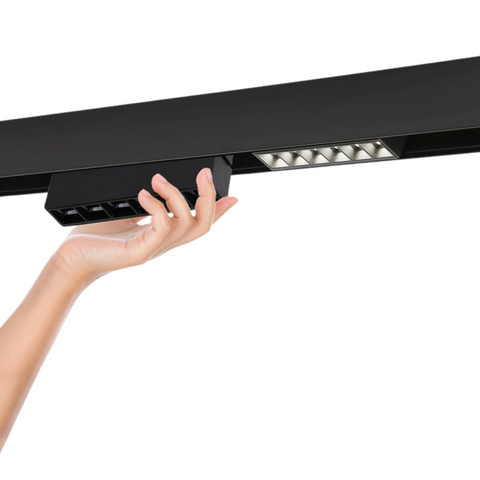 spot LED magnetic 6w negru, spot led sina magnetica, proiector led pe sina magnetica, iluminat sina magnetica, sina spoturi magnetice, corpuri iluminat sina magnetica, spoturi magnetice pe sina, spoturi negre magnetice, sina magnetica led tavan, iluminat pe sina magnetica, led-box.ro