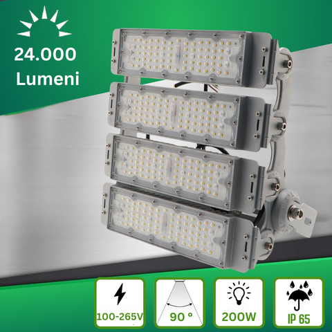 Proiector modular, proiector profesional, proiector modular, proiector led 200W, proiector led exterior, proiector led aluminiu, proiector stadioane, proiectoare reclame, led-box.ro