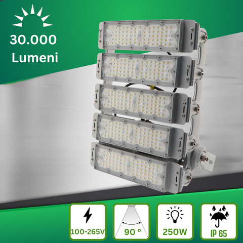 Proiector modular, proiector profesional, proiector modular, proiector led 250W, proiector led exterior, proiector led aluminiu, proiector stadioane, proiectoare reclame luminoase, led-box.ro