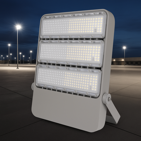 Lumină LED modulară 300W cu driver și sursă înlocuibile, rezistență IK8 și reglaj 1-10V.
