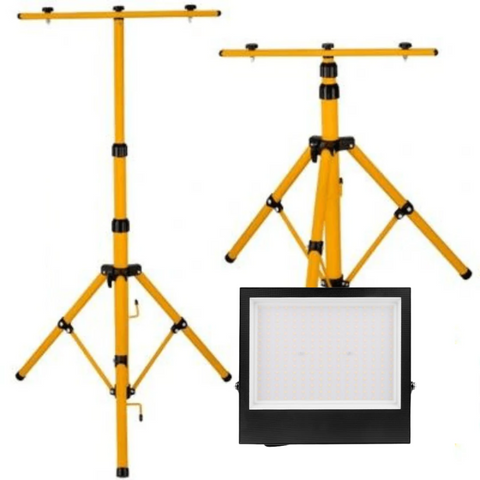 set proiectoare 200w 4500k cu trepied telescopic reglabil pe inaltime