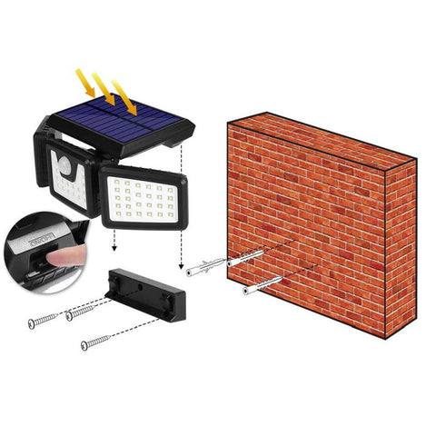 proiector solar, proiectoare fatada, iluminat fatada, proiector solar cu senzor, proiector solar terasa, proiectoare incarcare solara, proiectoare exterior cu senzor, proiector cu senzor fatada, led-box.ro