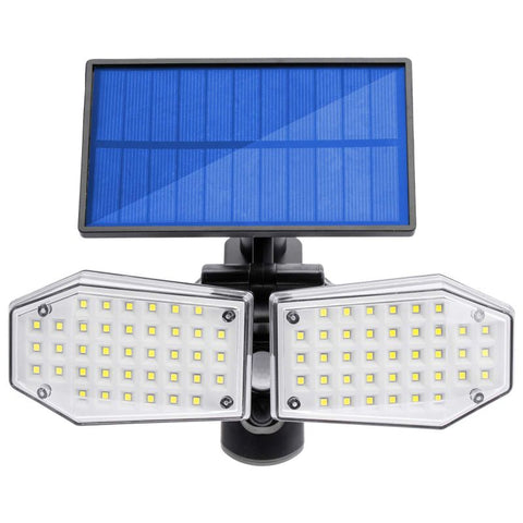 Proiector Solar cu Senzor de miscare 78 LED SMD 15W, IP65, lumina rece