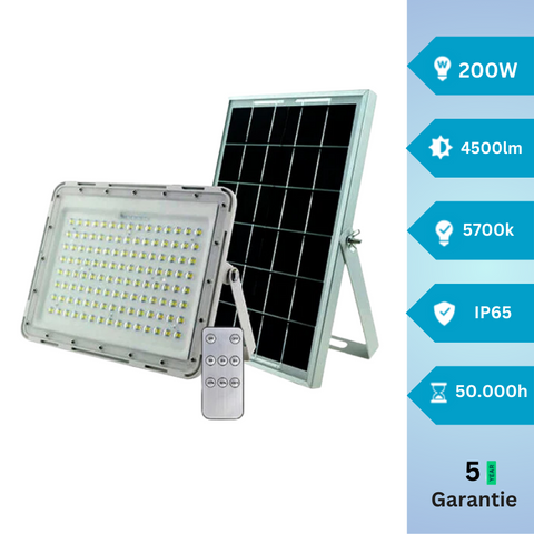 proiector solar, proiector 200w, proiector cu panou solar, proiector hibrid, proiector led 230v, proiector cu incarcare solara, proiector solar cu telecomanda, led-box.ro