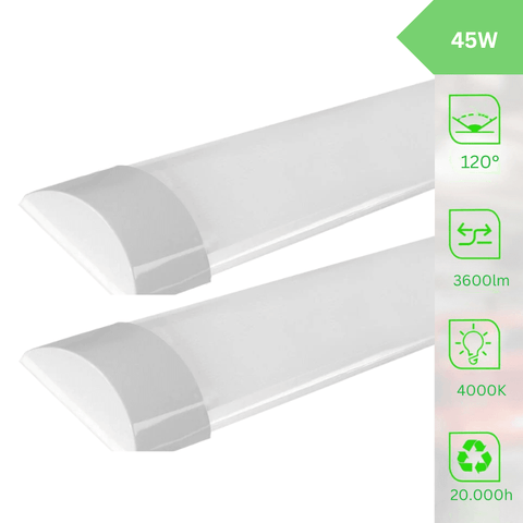 Set 2 Lampi LED liniare slim, 45W 150cm, lumina neutra - led-box.ro