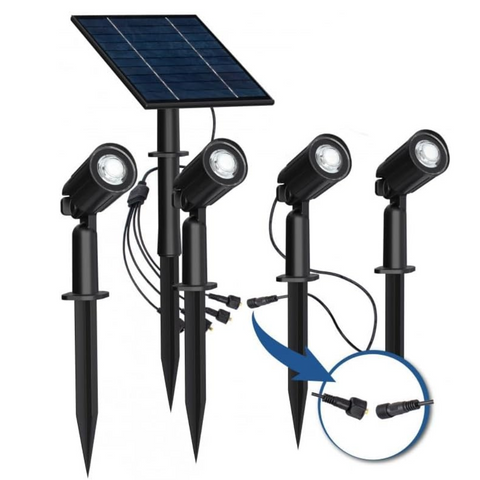 Spot solar cu senzor crepuscular activ în timpul serii, led-box.ro
