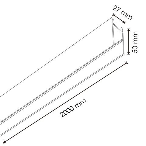 sina magnetica, sine magnetice, sina magnetica 20mm, sina magnetica 2m, sina aplicata 2m, sina tavan 2m sine tavan magnetice 2m, iluminat sina magnetica, led-box.ro
