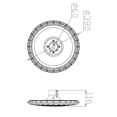 Specificații tehnice ale lămpii LED 60W, lumină 4000K, flux 5155lm, led-box.ro