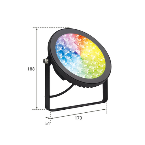 spot gradina, spot rgb alei, spot 15W, spot MiLight, FUTC 03 MiBoxer, iluminat alei, iluminat gradini, iluminat arhitectural, led-box.ro