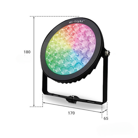 spot gradina, iluminat gradina, iluminat alei, spot rgb, spot MiLight, spot 25W, spot FUTC05, led-box.ro