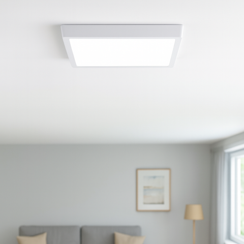 spot aplicat, patrat slim, 25w 2500 lumeni, ip20
