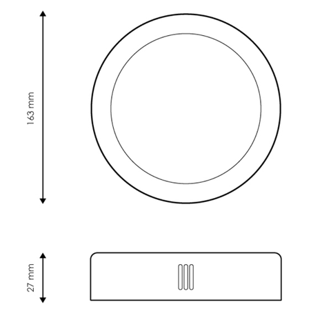 Spot LED rotund Ø170 mm profil 28 mm