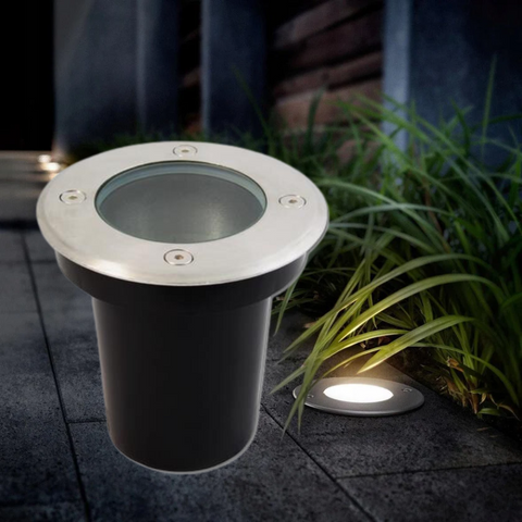Spot LED GU10 rotund, spot incastrabil, spot exterior, spot 35W, spot exterior 230V, spot D110 mm, spot rotund, spot incastrabil exterior, spoturi gazon, spot gradina, spot pavaj, spoturi alei, led-box.ro