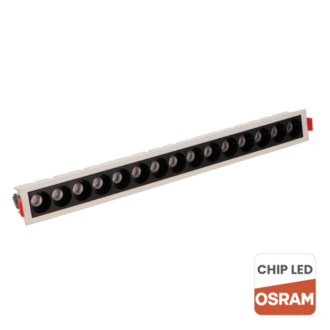 spot led liniar 30W, spoturi interior, spoturi led liniare, spoturi Osram, spot iluminat interior, iluminat accent, spoturi liniare incastrate, led-box.ro