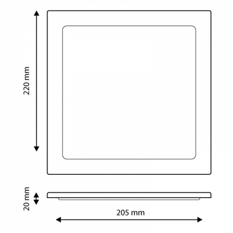 spot led patrat 20w, spot patrat incastrabil, spoturi incastrabile 20w, spot CCT pentru tavan, led spot, spoturi led 225x225mm, mini led spot patrat, spoturi patrate tavan, spot led incastrat, spot argintiu slim, led-box.ro