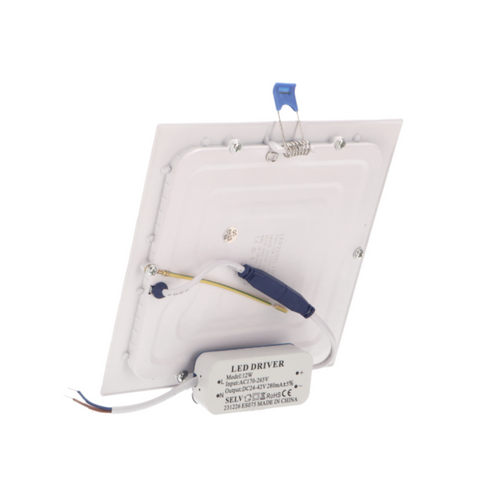 spot led patrat 12w, spot patrat incastrabil, spoturi incastrabile 12w, spot pentru tavan, led spot, spoturi led 170x170mm, mini led spot patrat, spoturi patrate tavan, spot led incastrat, spot patrat slim, led-box.ro