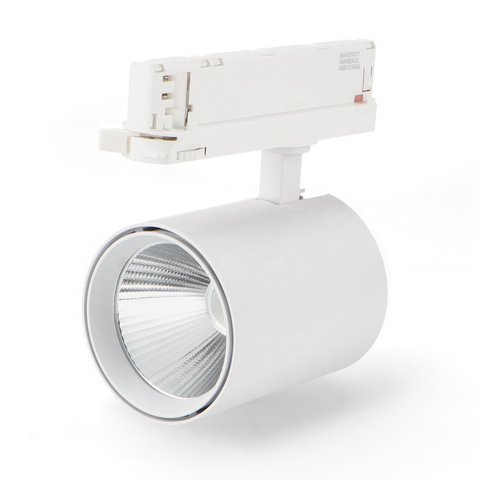 spot led 30W CCT, spot trifaza, spot alb trifazat, spot sina trifazata, spot CCT trifazat, iluminat sina, iluminat spoturi trifazate, spoturi CCT sina trifazica, led-box.ro