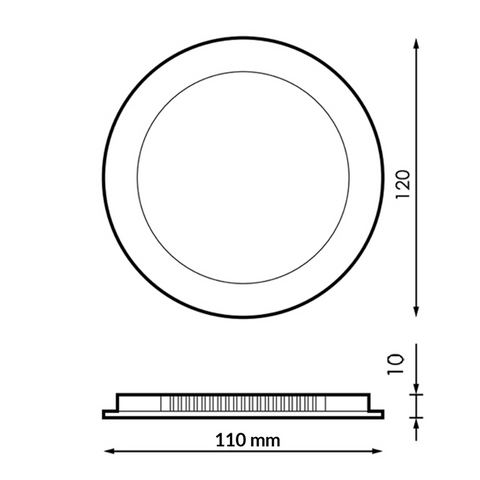 spot led rotund 6w, spot rotund incastrabil, spoturi incastrabile w, spot CCT pentru tavan, led spot, spoturi led 120mm, mini led spot rotund, spoturi rotunde tavan, spot led incastrat, spot negru slim, led-box.ro