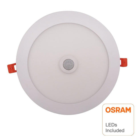 Spot LED rotund incastrabil cu senzor de miscare 24W, chip Osram, 2700K+CCT - led-box.ro