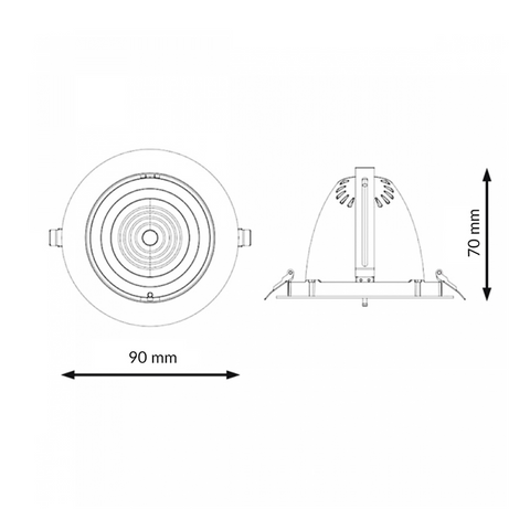spot led rotund 10w, spot rotund incastrabil, spoturi incastrabile 10w, spot CCT pentru tavan, led spot, spoturi led 90mm, mini led spot rotund, spoturi rotunde tavan, spot led orientabil, spot alb incastrat, led-box.ro