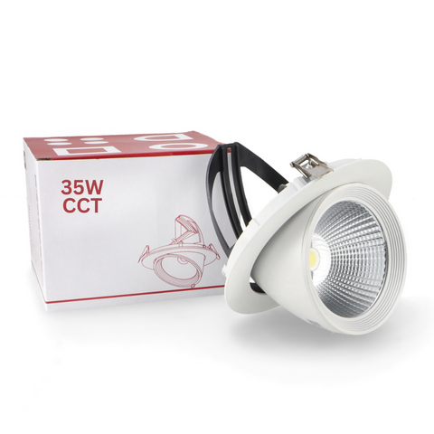 spot led rotund 35w, spot rotund incastrabil, spoturi incastrabile 35w, spot CCT pentru tavan, led spot, spoturi led 190mm, mini led spot rotund, spoturi rotunde tavan, spot led incastrat, spot alb incastrat, led-box.ro