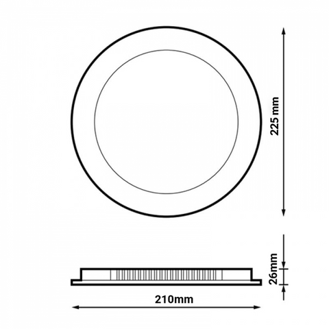spot led rotund 24w, spot rotund incastrabil, spoturi incastrabile 24w, spot CCT pentru tavan, led spot, spoturi led 225mm, mini led spot rotund, spoturi rotunde tavan, spot led incastrat, spot alb incastrat, led-box.ro
