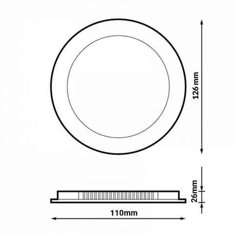 spot led rotund 9w, spot rotund incastrabil, spoturi incastrabile 9w, spot CCT pentru tavan, led spot, spoturi led 126mm, mini led spot rotund, spoturi rotunde tavan, spot led incastrat, spot alb incastrat, led-box.ro