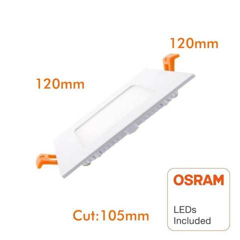 Spot LED Slim patrat incastrabil 8W, chip Osram, IP40 - led-box.ro