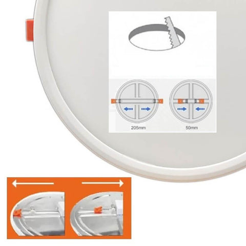 Spot LED Slim rotund incastrabil 20W chip Osram, diametru montaj ajustabil - led-box.ro