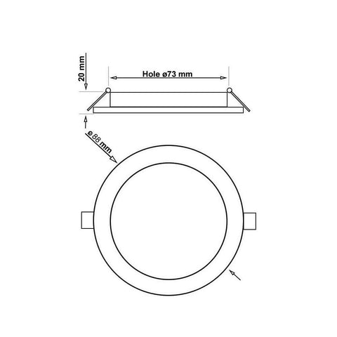 Spot LED Slim rotund incastrabil 5W, chip Osram, IP40 - led-box.ro