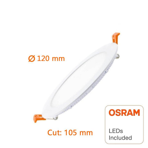 Spot LED Slim rotund incastrabil 8W, chip Osram, IP40 - led-box.ro