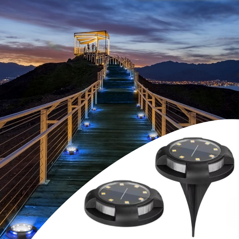 Spoturi led cu incarcare solara luminand pe timp de noapte, led-box.ro