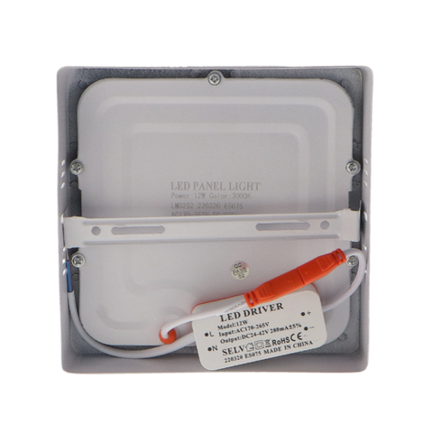 spot tavan, patrat, 12w, driver inclus