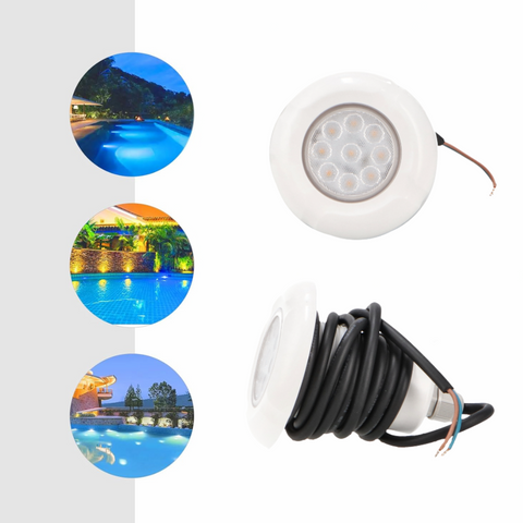 Spot piscina, carcasa alba rezistenta la apa, IP68