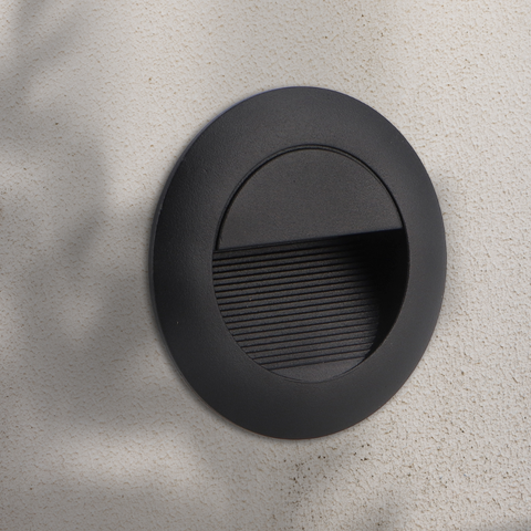 Spot incastrabil 3w din aluminiu, carcasa neagra, ip54, led-box.ro