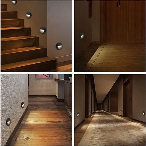 Spoturi rotunde din aluminiu, 3w, montaj incastrat in perete interior sau exterior, ip54, led-box.ro