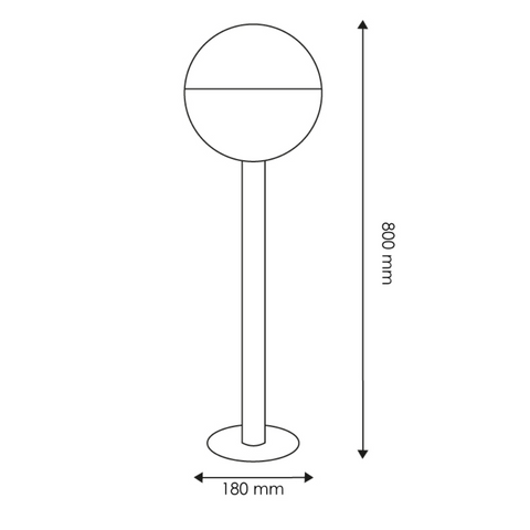 stalp decorativ gradina, stalp iluminat exterior 80cm, stalpi gradina, iluminat exterior, stalpi moderni, stapi glob gradina, led-box.ro