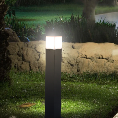 stalpi ornamentali, stalpi led gradina, iluminat peisagistic gradina, stalp 74cm, stalp led alei, stalpi iluminat exterior, led-box.ro