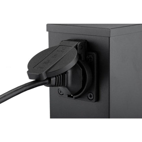 stalp cu 4 prize, stalp cu prize, stalp gradina cu prize, stalp gradina, post gradina, stalp cu priza incorporata, alimentare gradina, stalp exterior cu prize, led-box.ro