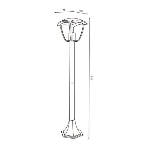 stalp iluminat gradina, stalpi iluminat curte, stalpi de gradina,stalp led gradina 93cm,stalpi gradina cu led,stalpi iluminat alei,stalpi iluminat exterior, led-box.ro