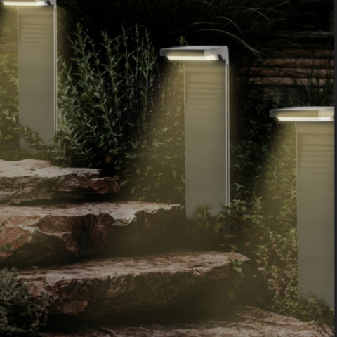 stalp solar gradina, stalp cu incarcare solara, stalp iluminat gradina cu senzor, stalp cu senzor gradina, iluminat solar gradina, led-box.ro