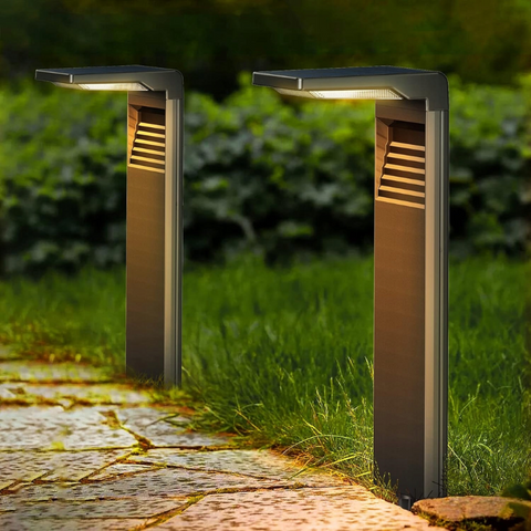 stalp solar gradina, stalp cu incarcare solara, stalp iluminat gradina cu senzor, stalp cu senzor gradina, iluminat solar gradina, led-box.ro