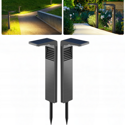 stalp solar gradina, stalp cu incarcare solara, stalp iluminat gradina cu senzor, stalp cu senzor gradina, iluminat solar gradina, led-box.ro