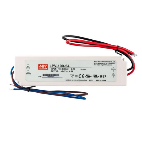 sursa de alimentare, Mean Well, LPV-100-24, sisteme de supraveghere, iluminat LED, sursa tensiune Mean Well, sursa alimentare profesionala, sursa alimentare 100w, Sursa de alimentare 24V/4.2A, sursa alimentare ip67, sursa led profesionala, led-box.ro
