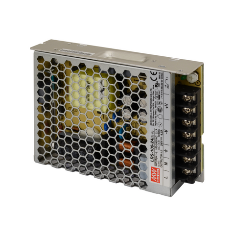 sursa de alimentare Mean Well, LRS-100-24, sisteme de supraveghere, iluminat LED, sursa tensiune Mean Well, sursa alimentare profesionala, sursa alimentare 100w, Sursa de alimentare 24V 4,5A, led-box.ro