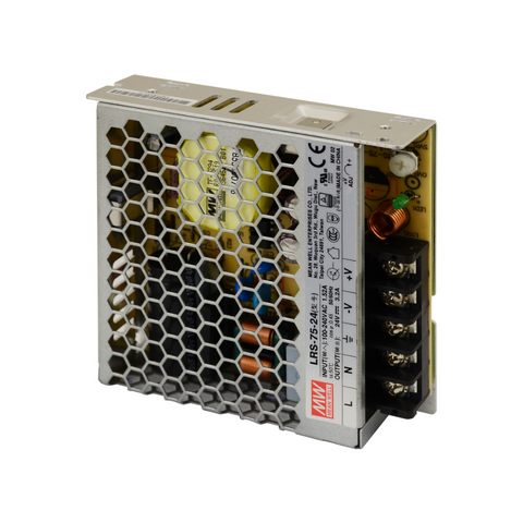 sursa de alimentare Mean Well, LRS-75-24, sisteme de supraveghere, iluminat LED, sursa tensiune Mean Well, sursa alimentare profesionala, sursa alimentare 75w, Sursa de alimentare 24V 3.2A, led-box.ro