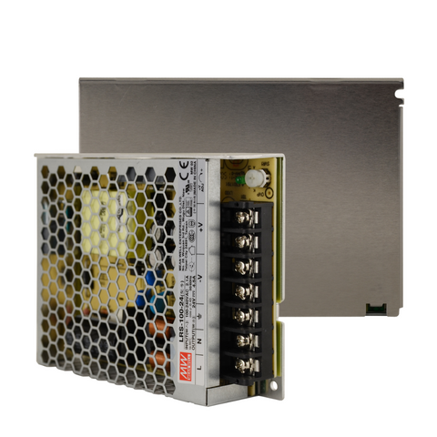 sursa de alimentare Mean Well, LRS-100-24, sisteme de supraveghere, iluminat LED, sursa tensiune Mean Well, sursa alimentare profesionala, sursa alimentare 100w, Sursa de alimentare 24V 4,5A, led-box.ro