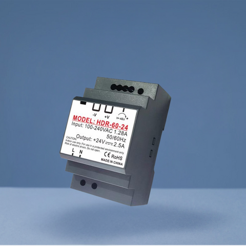 Surse tensiune sina din, sursa pe sina DIN 24V, surse DIN Rail 24v, sursa 24v sina din, sursa 24v 60w sina din, sursa 2,5A sina din, led-box.ro