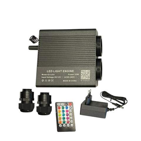 sursa fibra optica, sursa si telecomanda fibra optica, generator fibra optica, sursa fibra RGB 6000k, sursa fibra tavan instelat, sursa cu telecomanda bluetooth fibra optica, led-box.ro